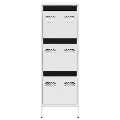 vidaXL Highboard White 39x35x103,5 cm Steel
