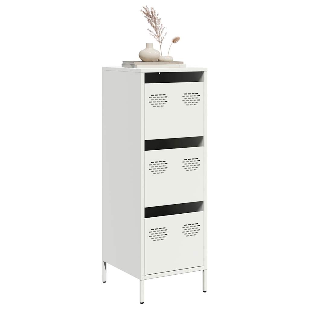 vidaXL Highboard White 39x35x103,5 cm Steel