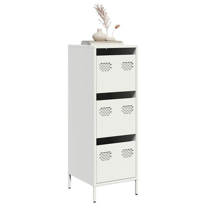 vidaXL Highboard White 39x35x103,5 cm Steel