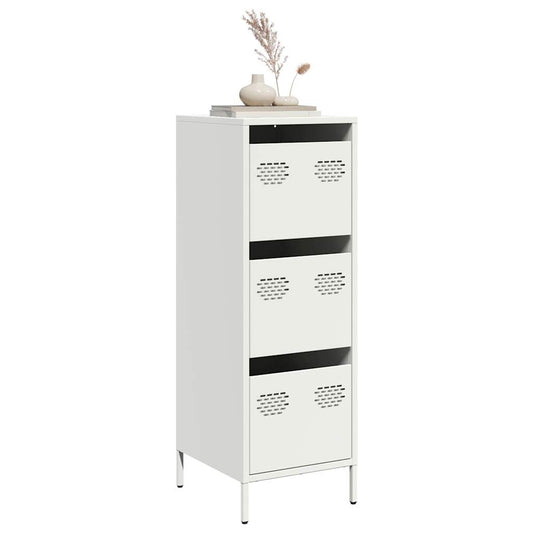 vidaXL Highboard White 39x35x103,5 cm Steel