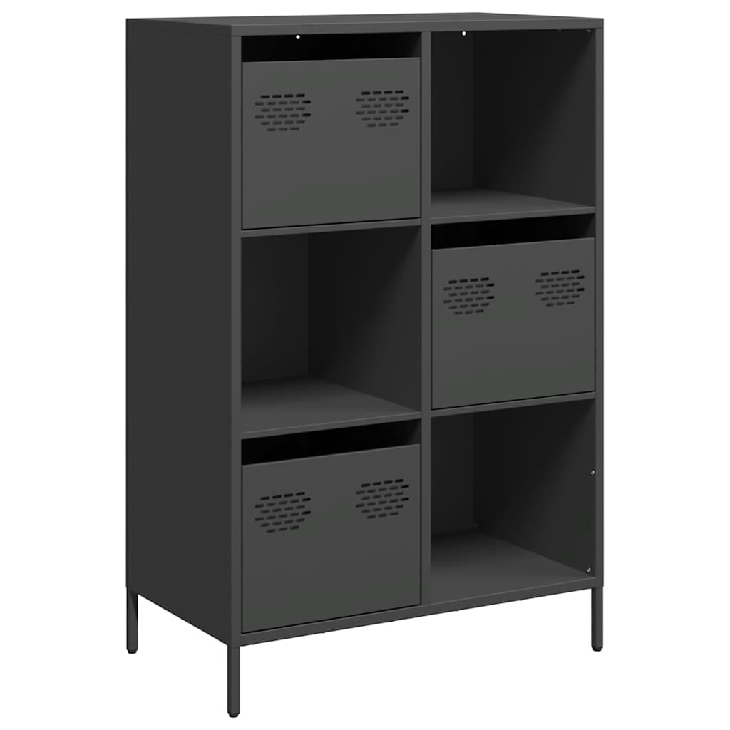 vidaXL Highboard Black 68x39x103,5 cm Steel