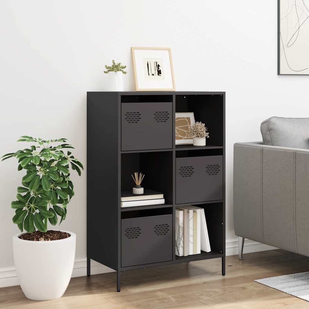 vidaXL Highboard Black 68x39x103,5 cm Steel