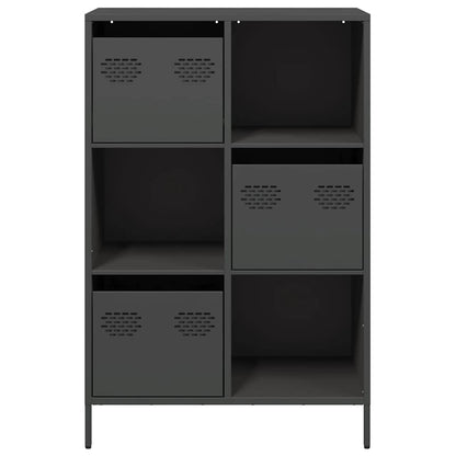 vidaXL Highboard Black 68x39x103,5 cm Steel