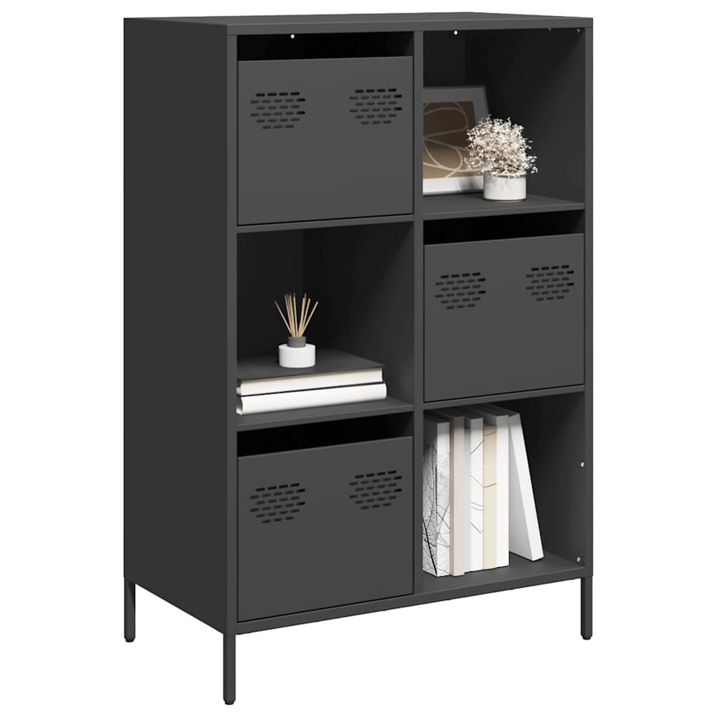 vidaXL Highboard Black 68x39x103,5 cm Steel