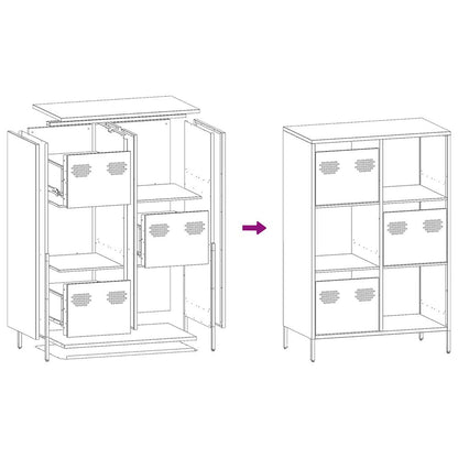 vidaXL Highboard Anthracite 68x39x103,5 cm Steel