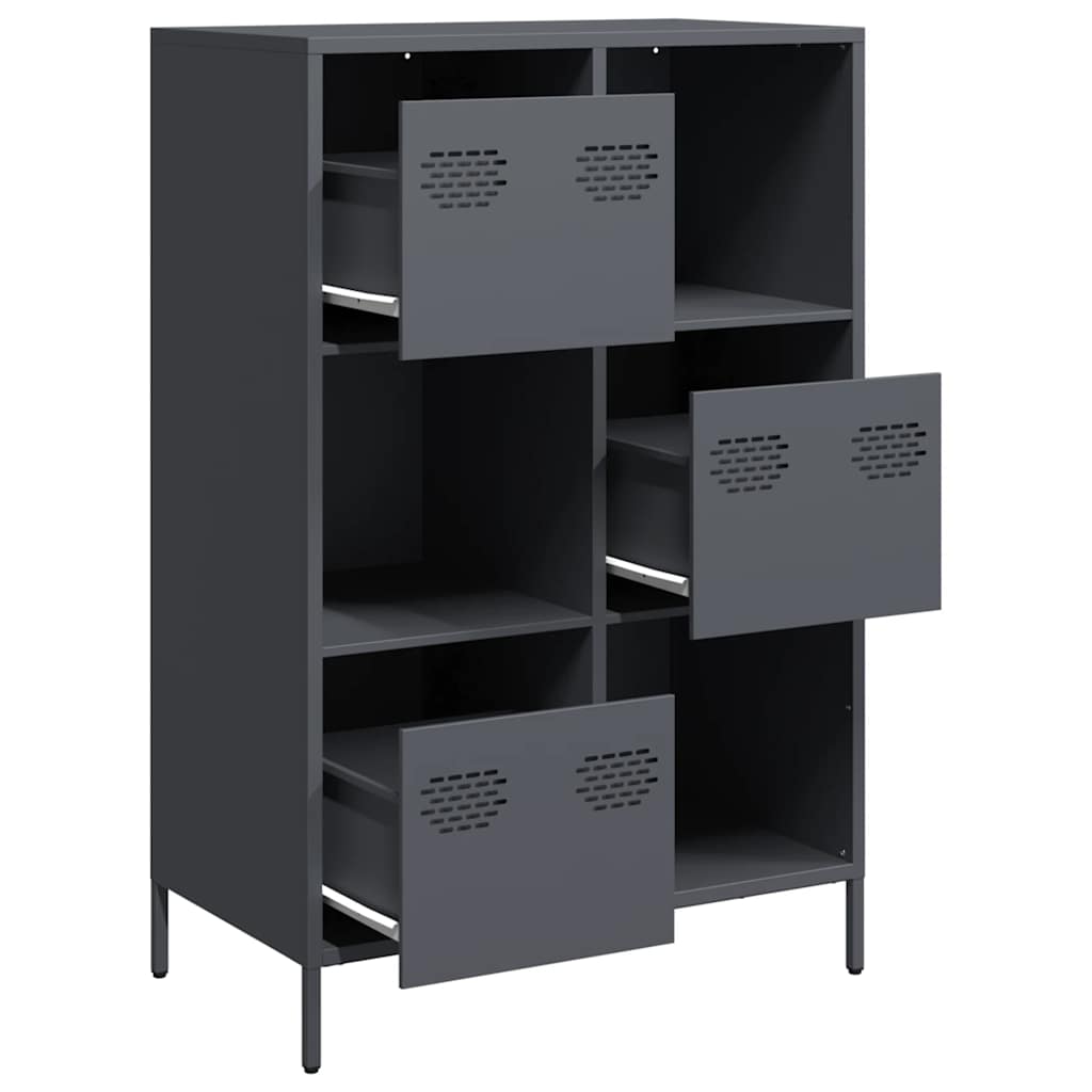 vidaXL Highboard Anthracite 68x39x103,5 cm Steel