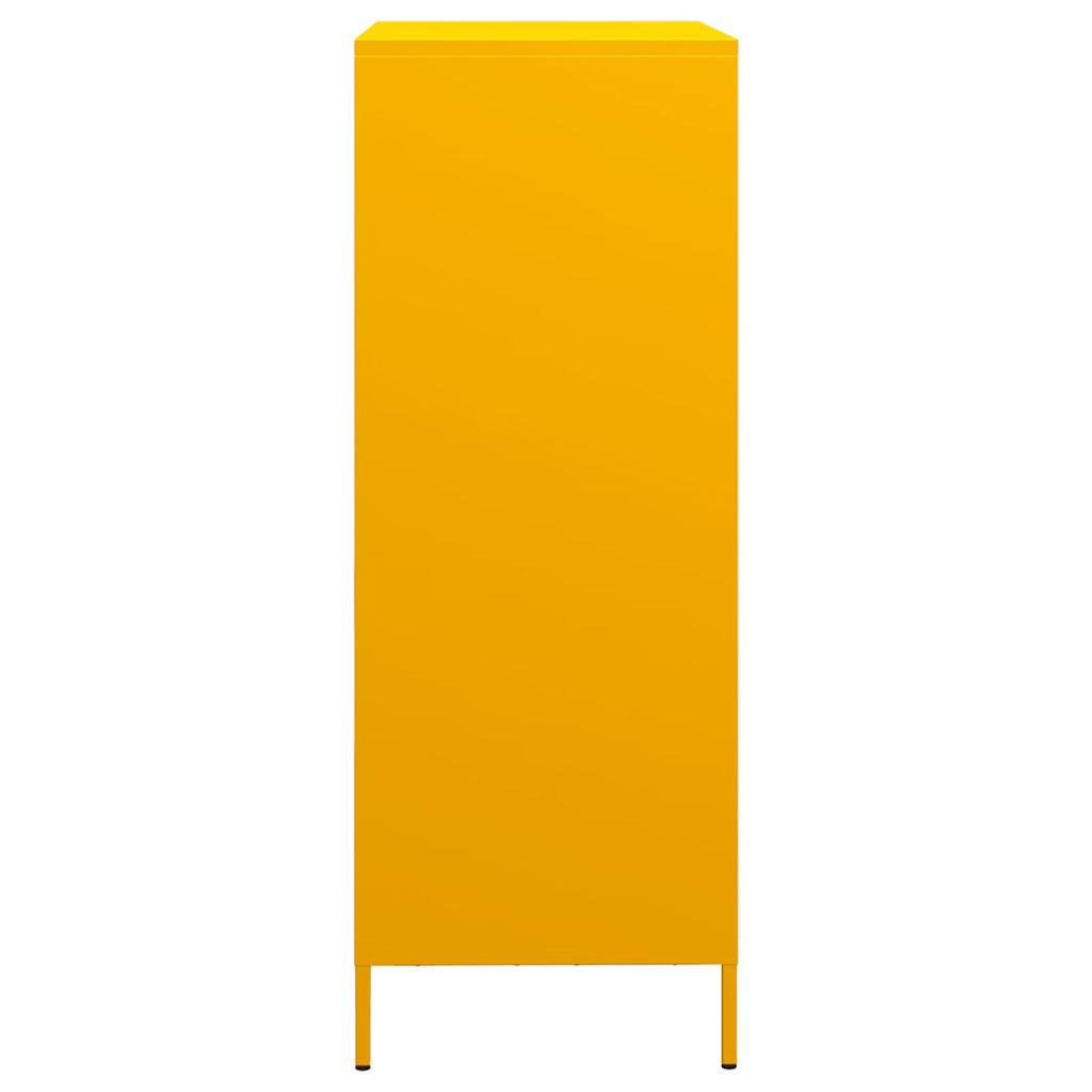 vidaXL Highboard Mustard Yellow 68x39x103.5 cm Steel