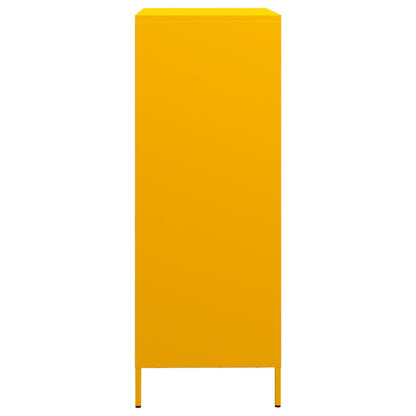vidaXL Highboard Mustard Yellow 68x39x103.5 cm Steel