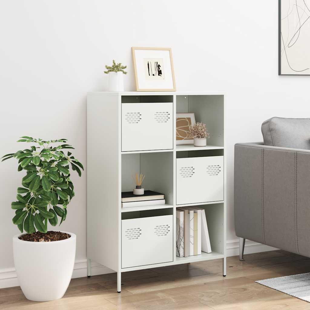 vidaXL Highboard White 68x39x103,5 cm Steel