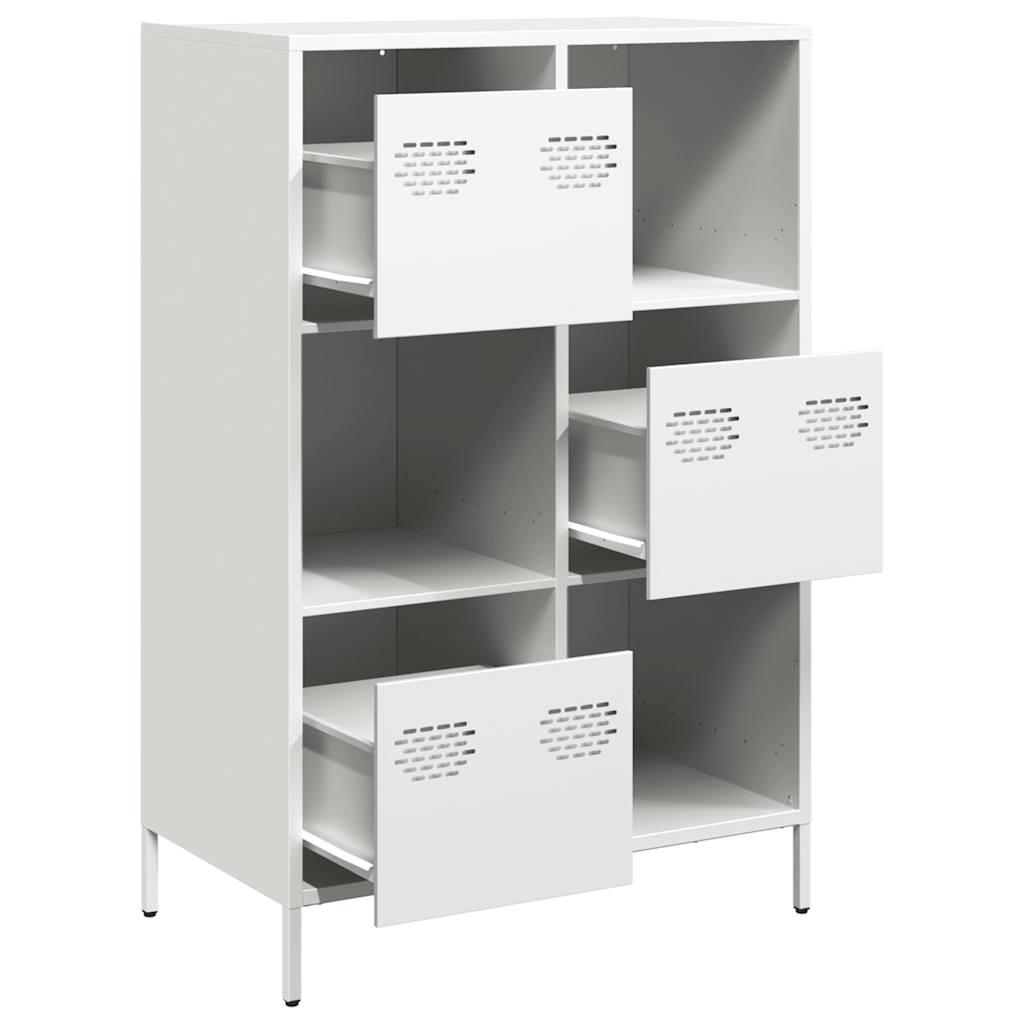vidaXL Highboard White 68x39x103,5 cm Steel