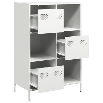 vidaXL Highboard White 68x39x103,5 cm Steel