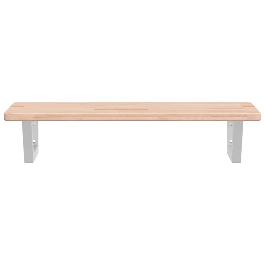 vidaXL Basin Shelf Wall Mounted Steel and Solid Wood Oak