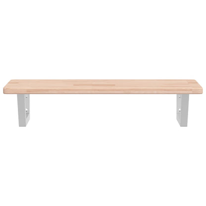 vidaXL Basin Shelf Wall Mounted Steel and Solid Wood Oak