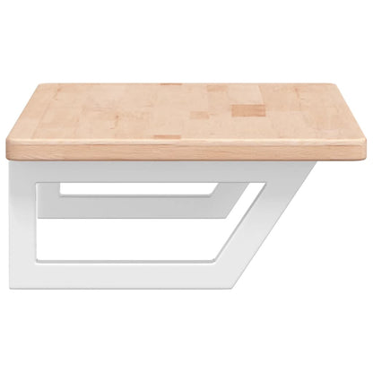 vidaXL Basin Shelf Wall Mounted Steel and Solid Wood Oak