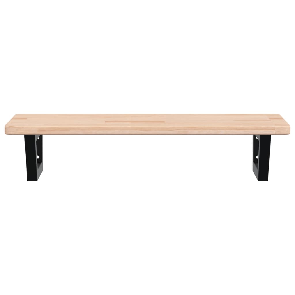 vidaXL Basin Shelf Wall Mounted Steel and Solid Wood Oak