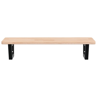 vidaXL Basin Shelf Wall Mounted Steel and Solid Wood Oak