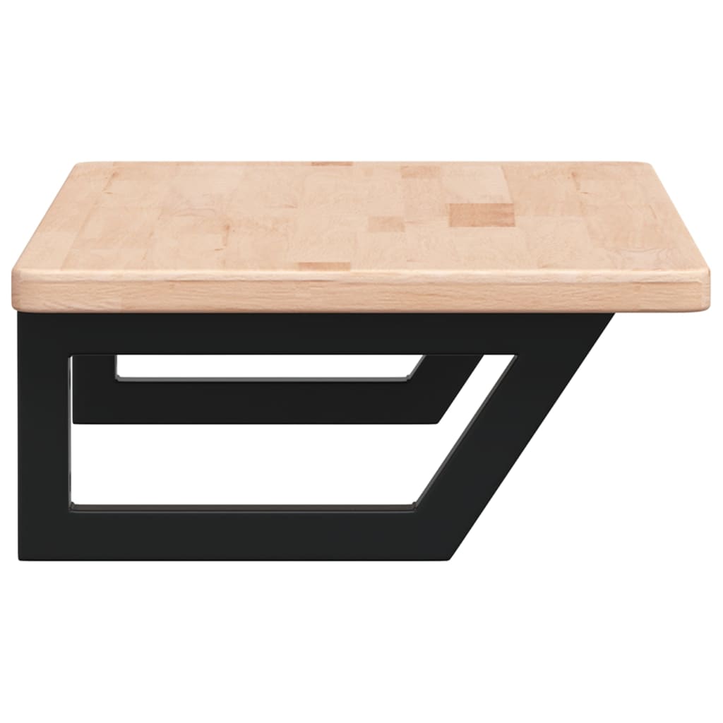 vidaXL Basin Shelf Wall Mounted Steel and Solid Wood Oak