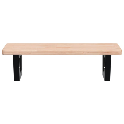 vidaXL Basin Shelf Wall Mounted Steel and Solid Wood Oak