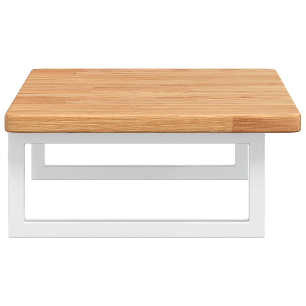 vidaXL Basin Shelf Wall Mounted Steel and Solid Wood Oak