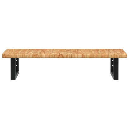vidaXL Basin Shelf Wall Mounted Steel and Solid Wood Oak