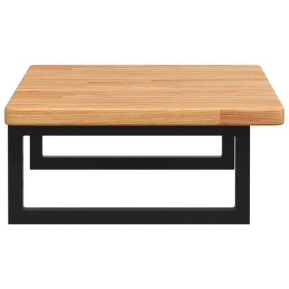 vidaXL Basin Shelf Wall Mounted Steel and Solid Wood Oak