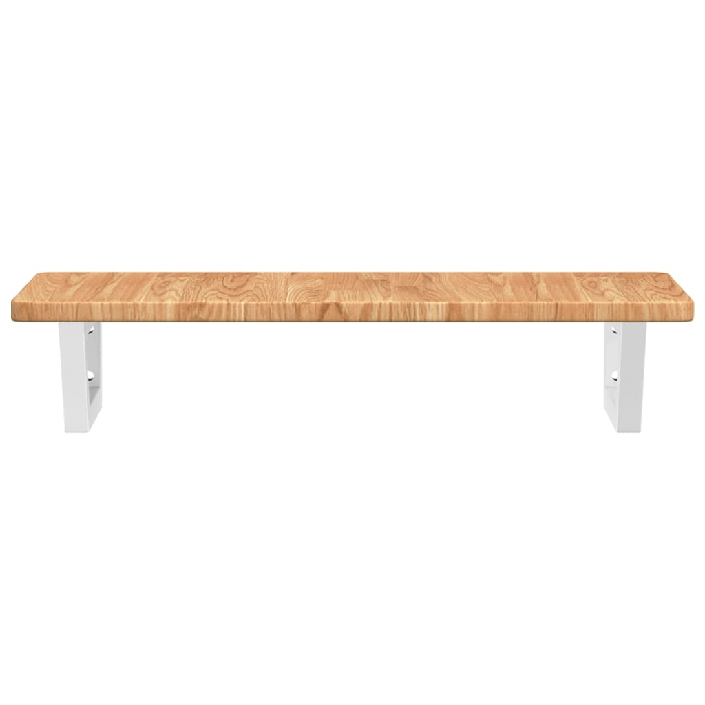 vidaXL Basin Shelf Wall Mounted Steel and Solid Wood Oak