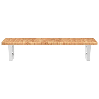 vidaXL Basin Shelf Wall Mounted Steel and Solid Wood Oak