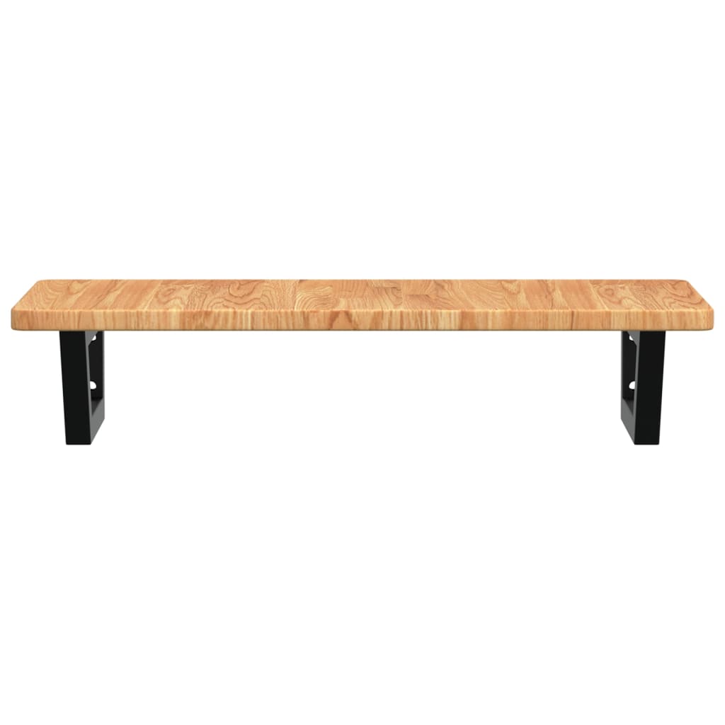 vidaXL Basin Shelf Wall Mounted Steel and Solid Wood Oak