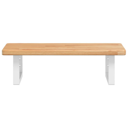 vidaXL Basin Shelf Wall Mounted Steel and Solid Wood Oak