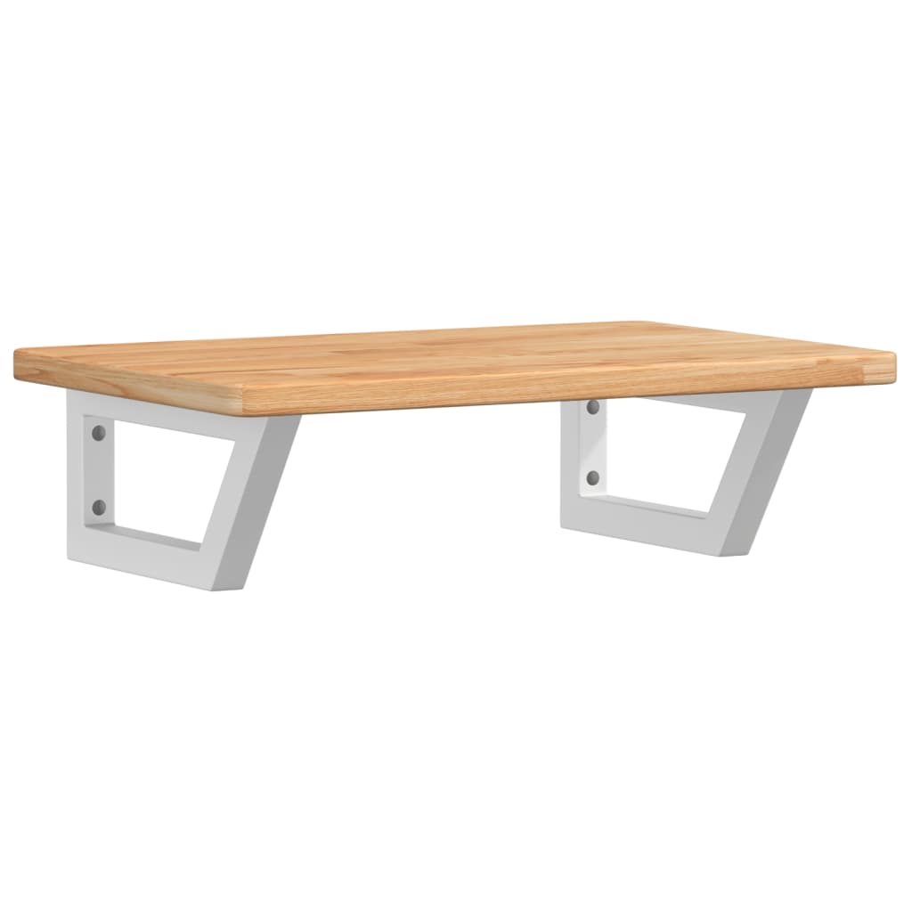 vidaXL Basin Shelf Wall Mounted Steel and Solid Wood Oak