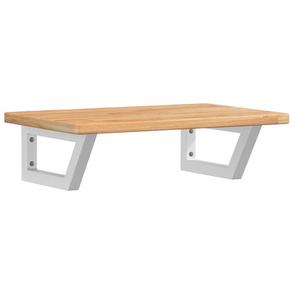 vidaXL Basin Shelf Wall Mounted Steel and Solid Wood Oak
