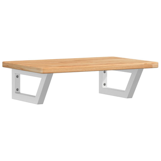 vidaXL Basin Shelf Wall Mounted Steel and Solid Wood Oak
