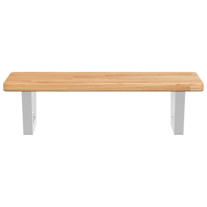 vidaXL Basin Shelf Wall Mounted Steel and Solid Wood Oak