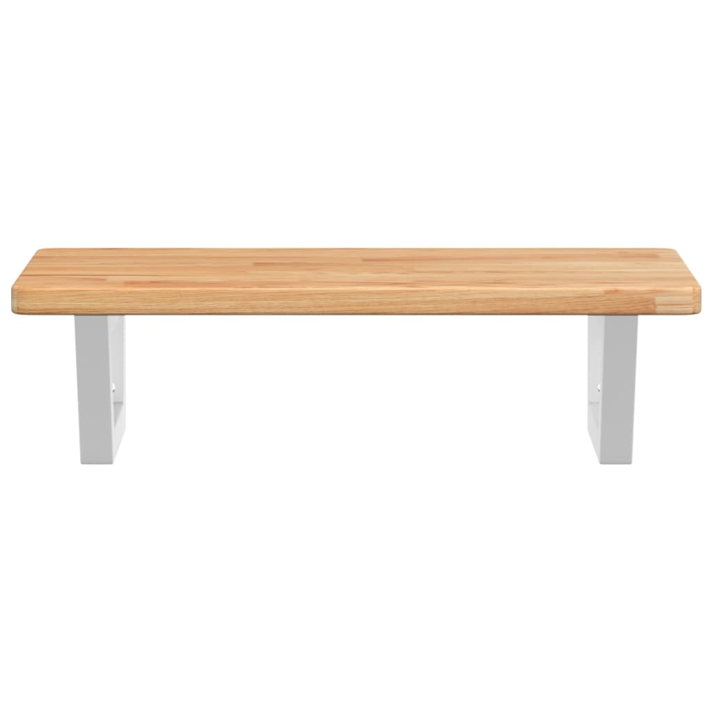 vidaXL Basin Shelf Wall Mounted Steel and Solid Wood Oak