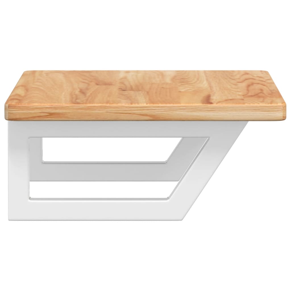 vidaXL Basin Shelf Wall Mounted Steel and Solid Wood Oak
