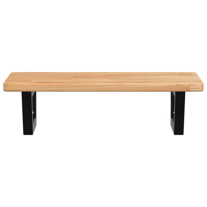 vidaXL Basin Shelf Wall Mounted Steel and Solid Wood Oak