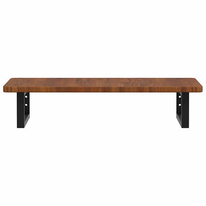 vidaXL Basin Shelf Wall Mounted Steel and Solid Wood Oak