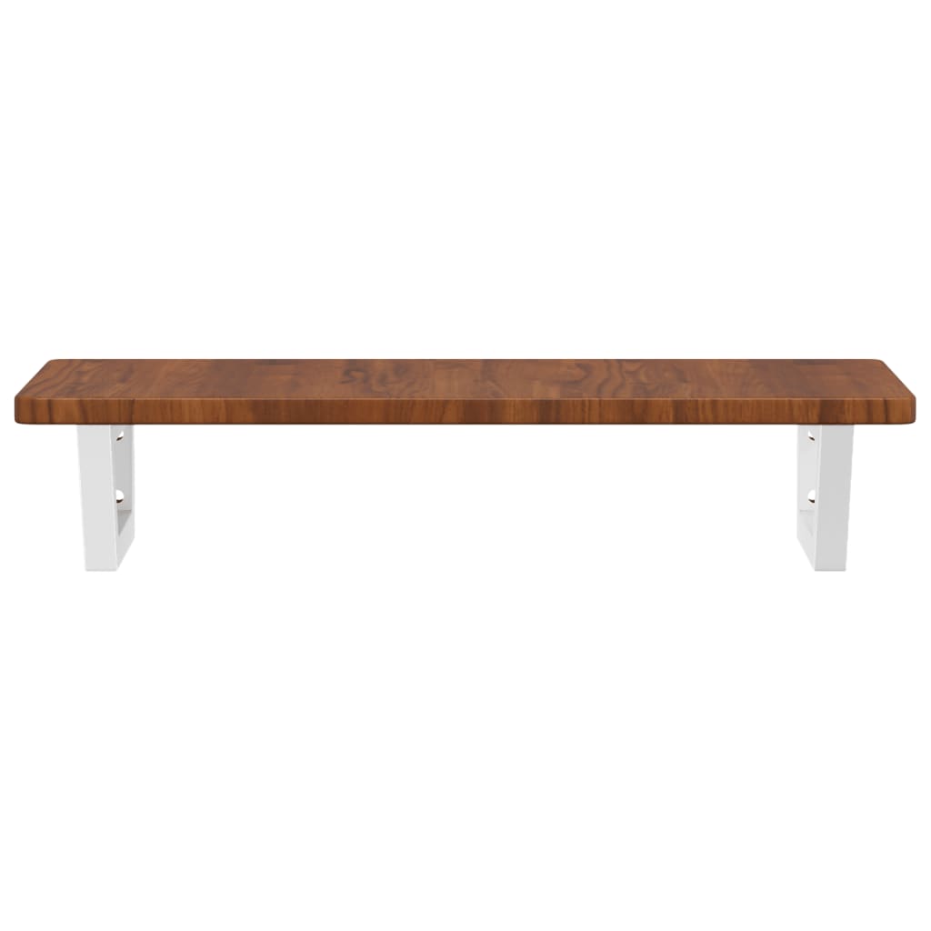 vidaXL Basin Shelf Wall Mounted Steel and Solid Wood Oak