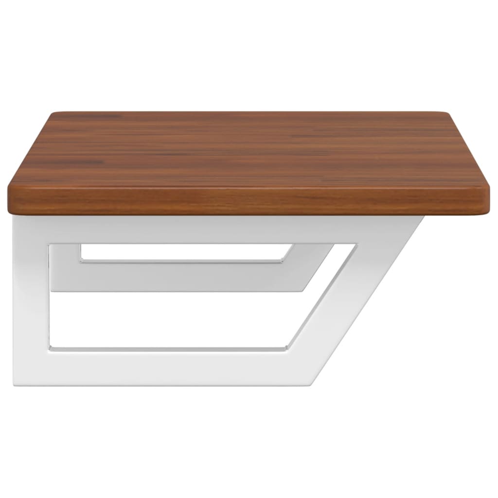 vidaXL Basin Shelf Wall Mounted Steel and Solid Wood Oak