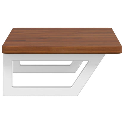 vidaXL Basin Shelf Wall Mounted Steel and Solid Wood Oak