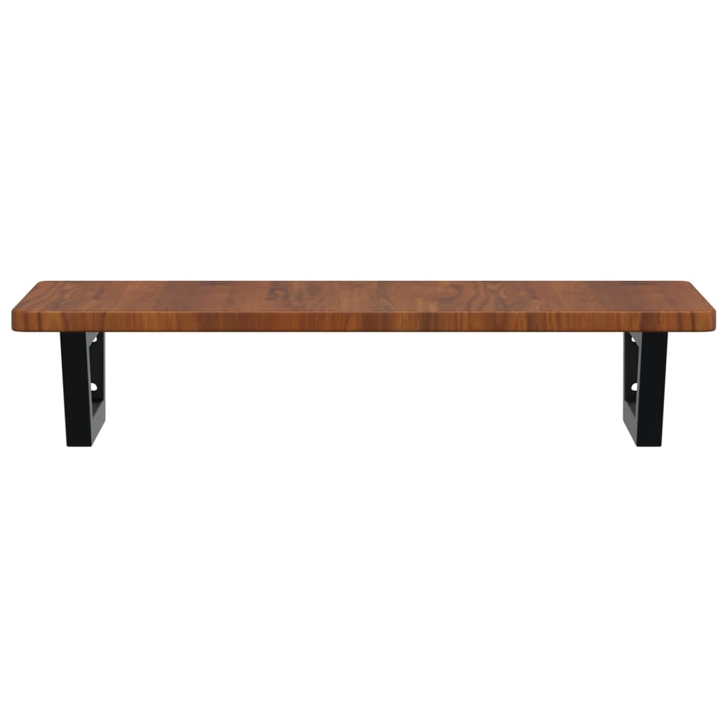 vidaXL Basin Shelf Wall Mounted Steel and Solid Wood Oak