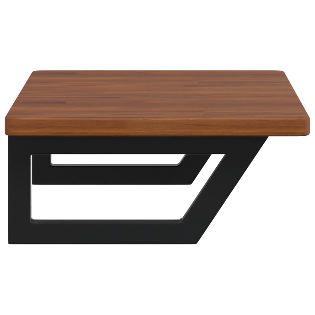 vidaXL Basin Shelf Wall Mounted Steel and Solid Wood Oak