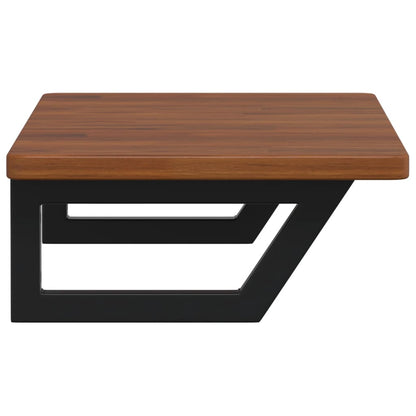vidaXL Basin Shelf Wall Mounted Steel and Solid Wood Oak