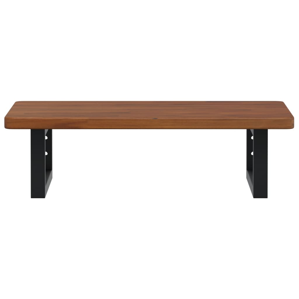 vidaXL Basin Shelf Wall Mounted Steel and Solid Wood Oak