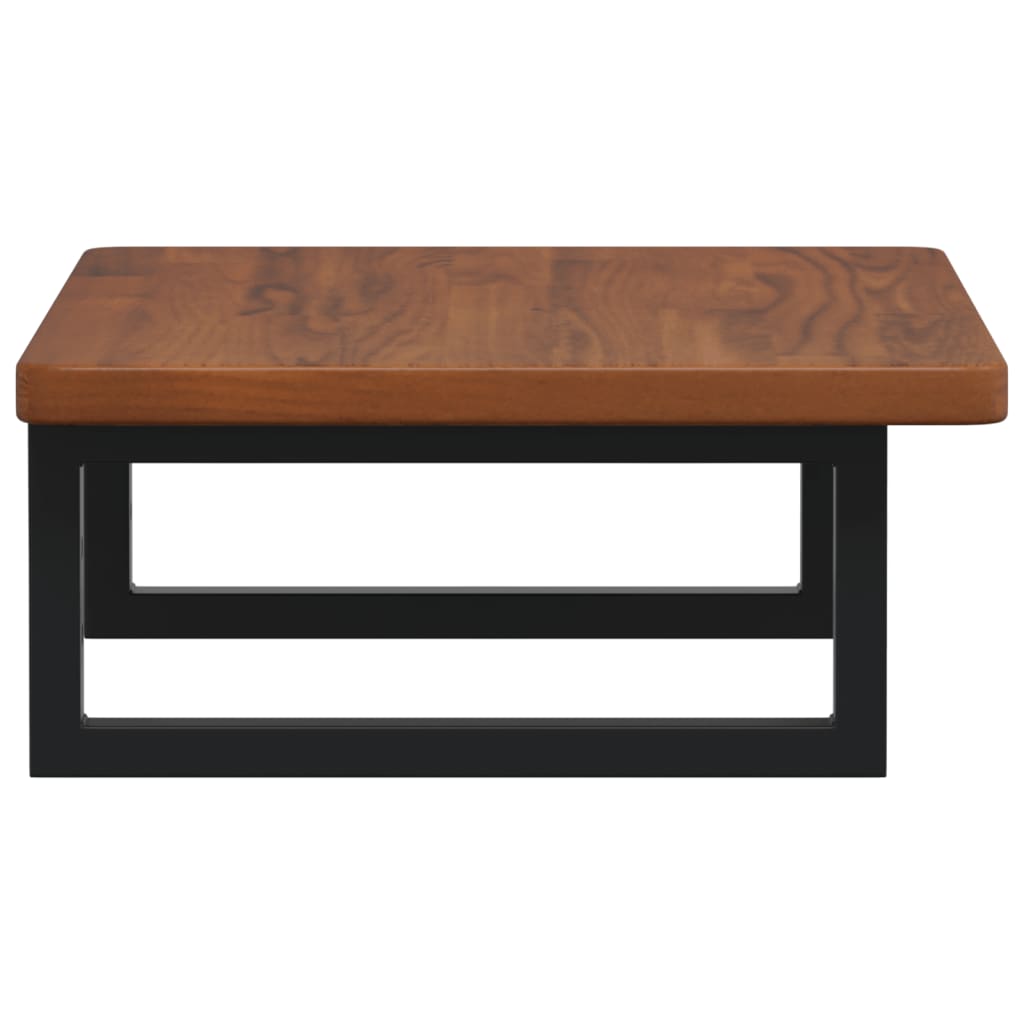 vidaXL Basin Shelf Wall Mounted Steel and Solid Wood Oak