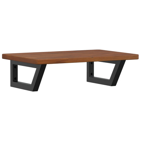 vidaXL Basin Shelf Wall Mounted Steel and Solid Wood Oak