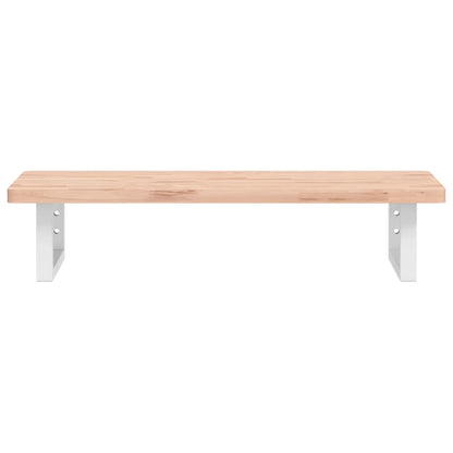 vidaXL Basin Shelf Wall Mounted Steel and Solid Wood Beech