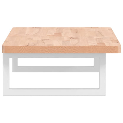 vidaXL Basin Shelf Wall Mounted Steel and Solid Wood Beech