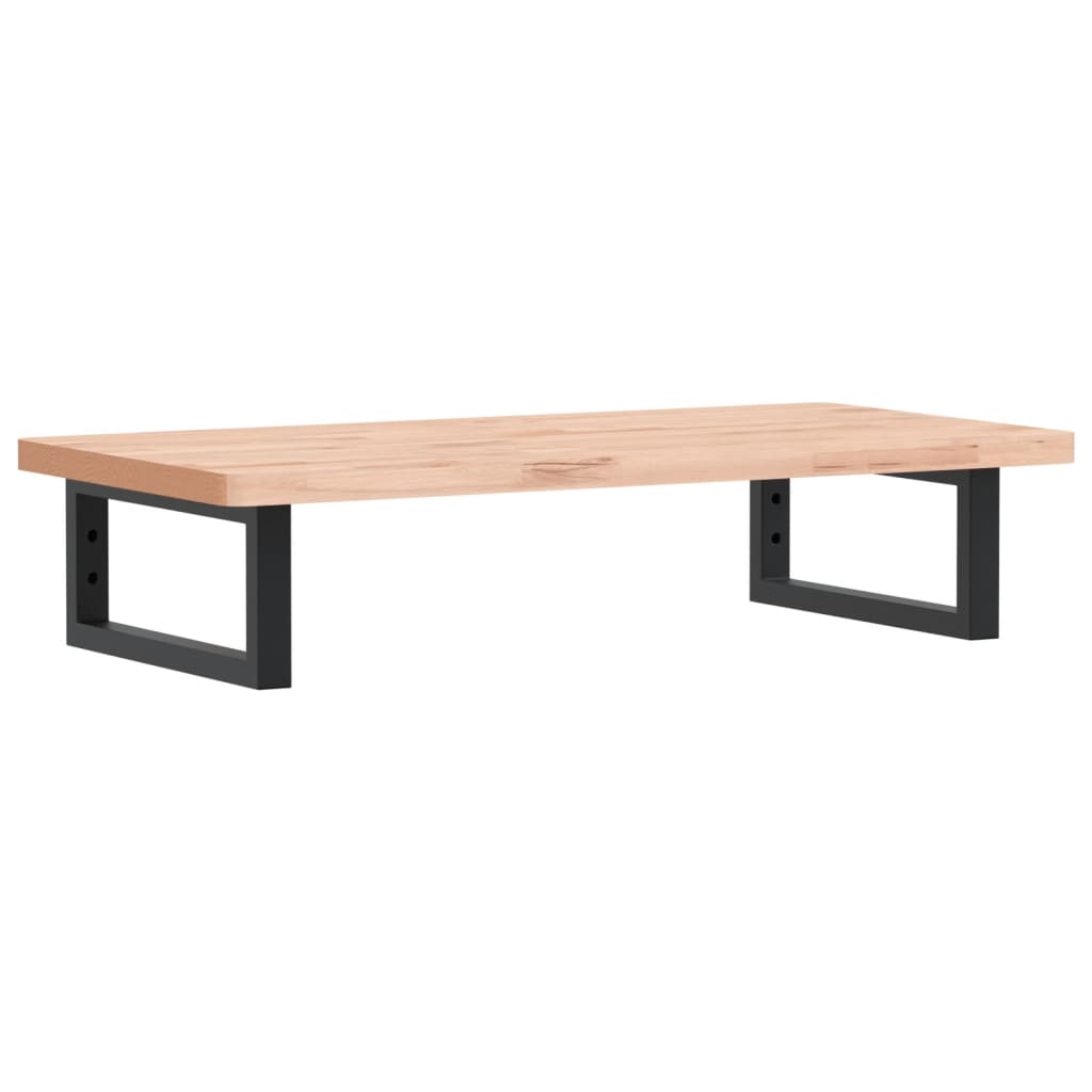 vidaXL Basin Shelf Wall Mounted Steel and Solid Wood Beech