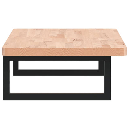vidaXL Basin Shelf Wall Mounted Steel and Solid Wood Beech